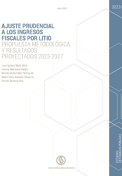 Ajuste prudencial a los ingresos fiscales por Litio - Propuesta metodológica y resultados proyectados 2023-2027